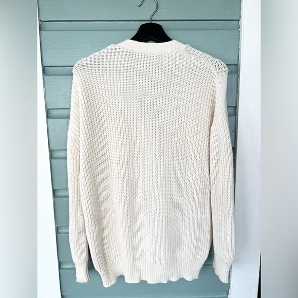 Jenni Kayne cotton cocoon cardigan ivory sweater oversized minimalist fall XXS - Picture 6 of 9